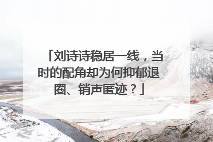 刘诗诗稳居一线，当时的配角却为何抑郁退圈、销声匿迹？