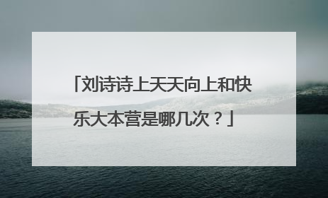 刘诗诗上天天向上和快乐大本营是哪几次?