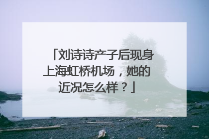 刘诗诗产子后现身上海虹桥机场，她的近况怎么样？