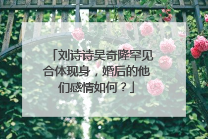 刘诗诗吴奇隆罕见合体现身,婚后的他们感情如何?