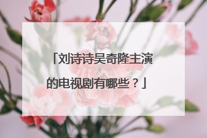 刘诗诗吴奇隆主演的电视剧有哪些？