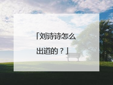 刘诗诗怎么出道的？