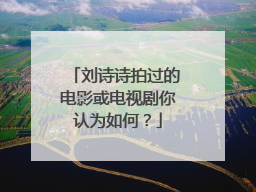 刘诗诗拍过的电影或电视剧你认为如何？