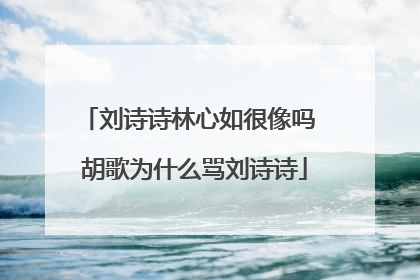 刘诗诗林心如很像吗 胡歌为什么骂刘诗诗