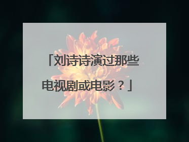 刘诗诗演过那些电视剧或电影？