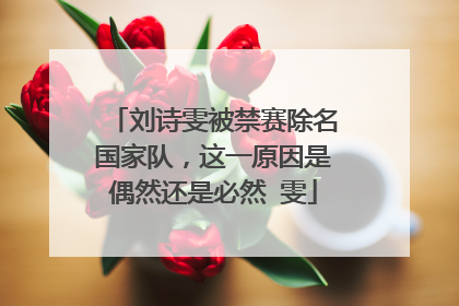 刘诗雯被禁赛除名国家队，这一原因是偶然还是必然 雯