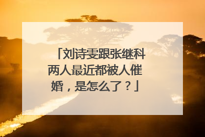 刘诗雯跟张继科两人最近都被人催婚,是怎么了?