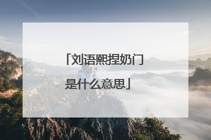 刘语熙捏奶门是什么意思