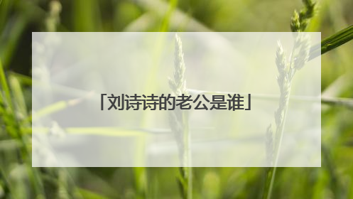 刘诗诗的老公是谁