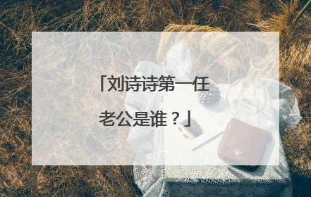 刘诗诗第一任老公是谁？