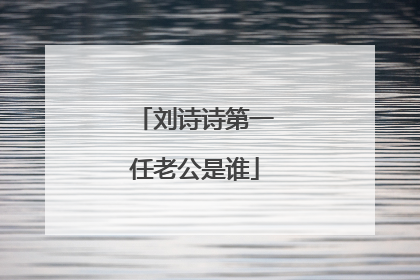 刘诗诗第一任老公是谁