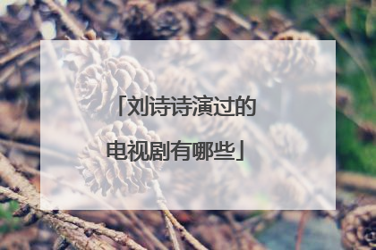 刘诗诗演过的电视剧有哪些
