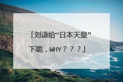 刘谦给“日本天皇”下跪,WHY???