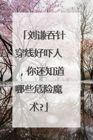 刘谦吞针穿线好吓人,你还知道哪些危险魔术?