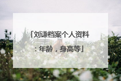 刘谦档案个人资料：年龄，身高等