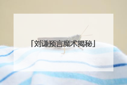 刘谦预言魔术揭秘