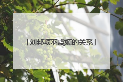 刘邦项羽虞姬的关系