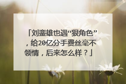 刘銮雄也遇“狠角色”,给20亿分手费丝毫不领情,后来怎么样?
