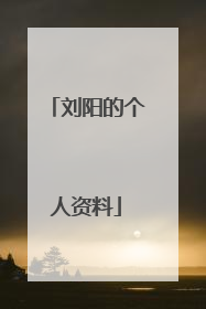 刘阳的个人资料