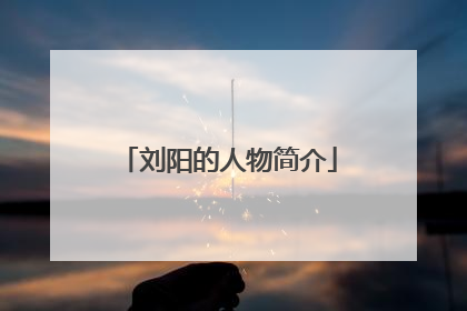 刘阳的人物简介