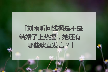 刘雨昕问钱枫是不是结婚了上热搜，她还有哪些耿直发言？