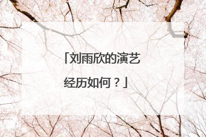 刘雨欣的演艺经历如何？