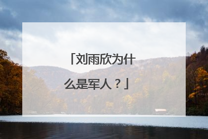 刘雨欣为什么是军人？