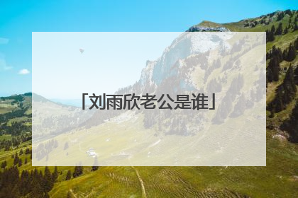 刘雨欣老公是谁