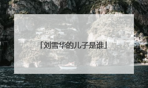 刘雪华的儿子是谁