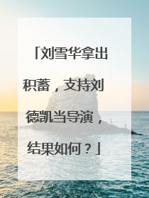 刘雪华拿出积蓄，支持刘德凯当导演，结果如何？