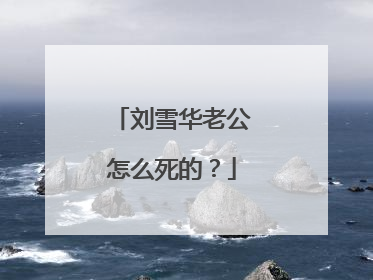 刘雪华老公怎么死的?