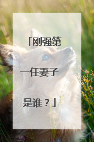 刚强第一任妻子是谁?