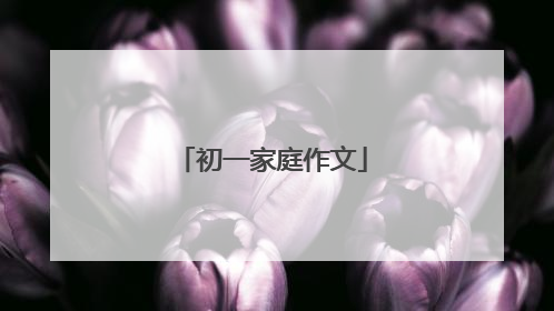 初一家庭作文
