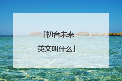 初音未来 英文叫什么