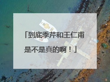 到底季芹和王仁甫是不是真的啊！