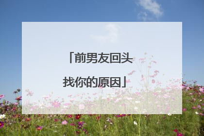 前男友回头找你的原因