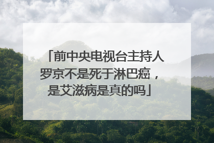 前中央电视台主持人罗京不是死于淋巴癌，是艾滋病是真的吗