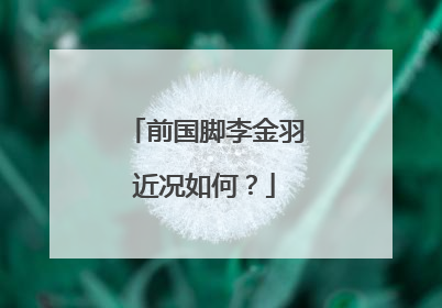 前国脚李金羽近况如何？