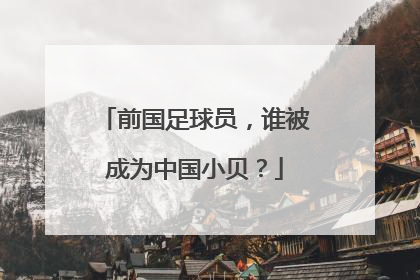 前国足球员，谁被成为中国小贝？
