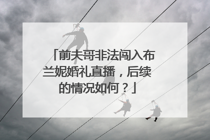 前夫哥非法闯入布兰妮婚礼直播，后续的情况如何？