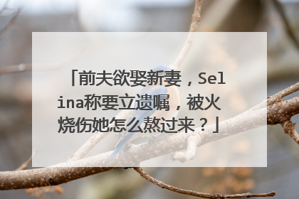前夫欲娶新妻，Selina称要立遗嘱，被火烧伤她怎么熬过来？