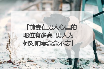 前妻在男人心里的地位有多高 男人为何对前妻念念不忘