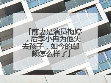 前妻是演员梅婷,后李小冉为他失去孩子,如今的鄢颇怎么样了