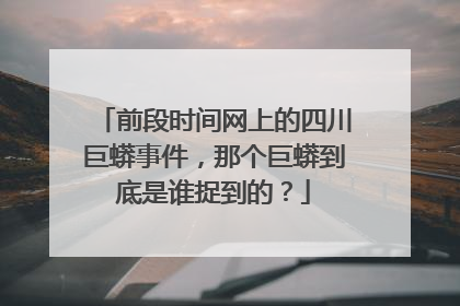 前段时间网上的四川巨蟒事件，那个巨蟒到底是谁捉到的？