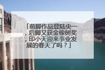 前脚作品登陆央一,后脚又获金橡树奖,印小天迎来事业发展的春天了吗?