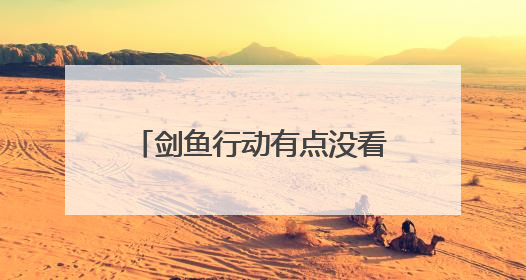 剑鱼行动有点没看懂（加50分）