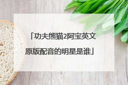 功夫熊猫2阿宝英文原版配音的明星是谁