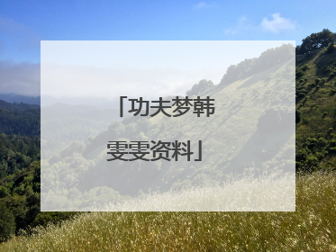 功夫梦韩雯雯资料