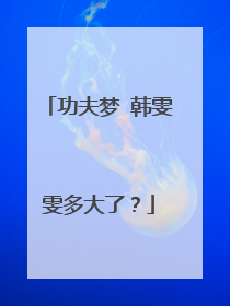 功夫梦 韩雯雯多大了?