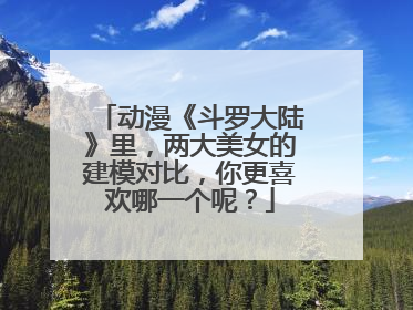 动漫《斗罗大陆》里,两大美女的建模对比,你更喜欢哪一个呢?